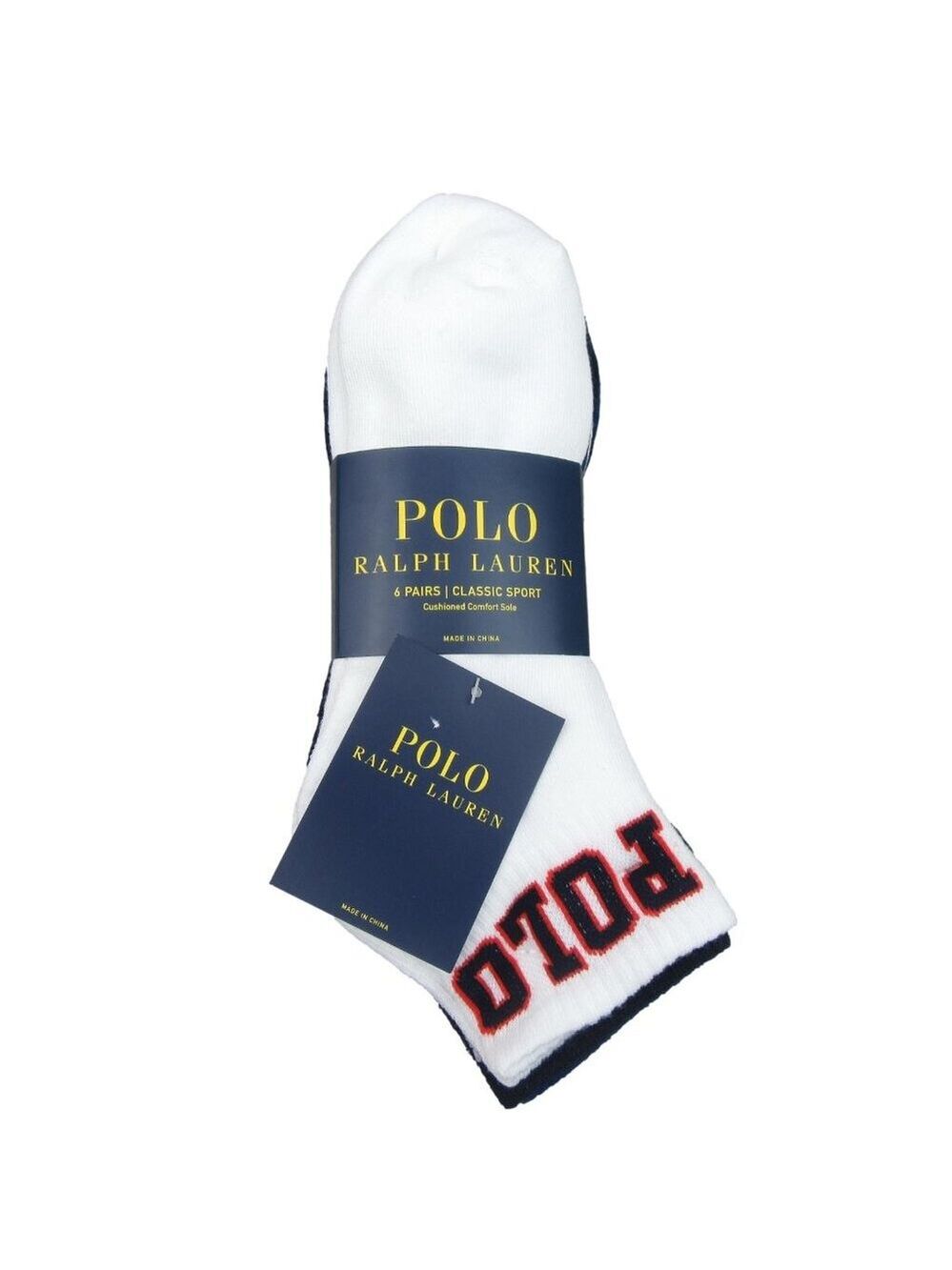 Polo Ralph Lauren Classic Sport Low Cut Socks Mens Size 6-13 (6-Pack) NEW